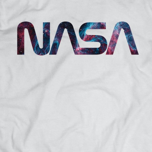 Nasa Nebula Worm Logo White Tee - Picture 2 of 2